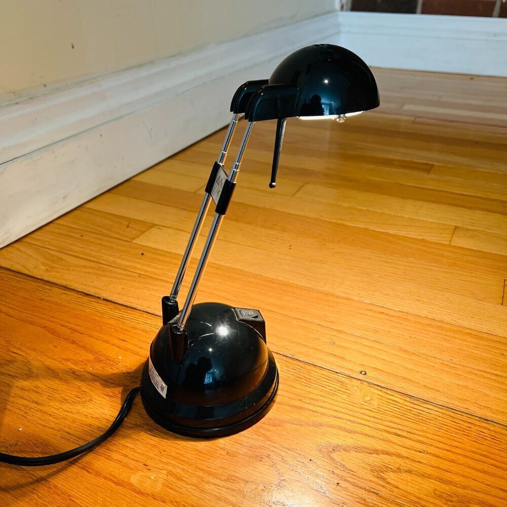 Vintage IKEA Espressivo Black Desk/Table Lamp Adjustable - Works